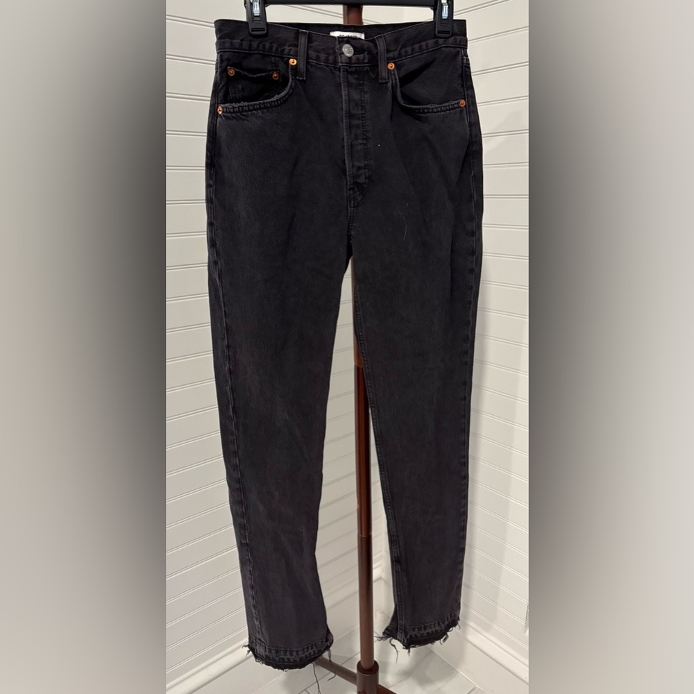 Re/Done Women’s Black Straight Jeans
